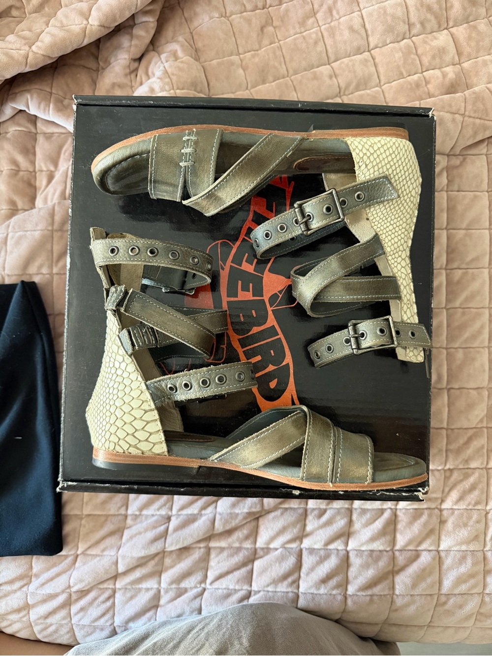 FREEBIRD by Steven Olive Green Gladiator Sandals - Sydney